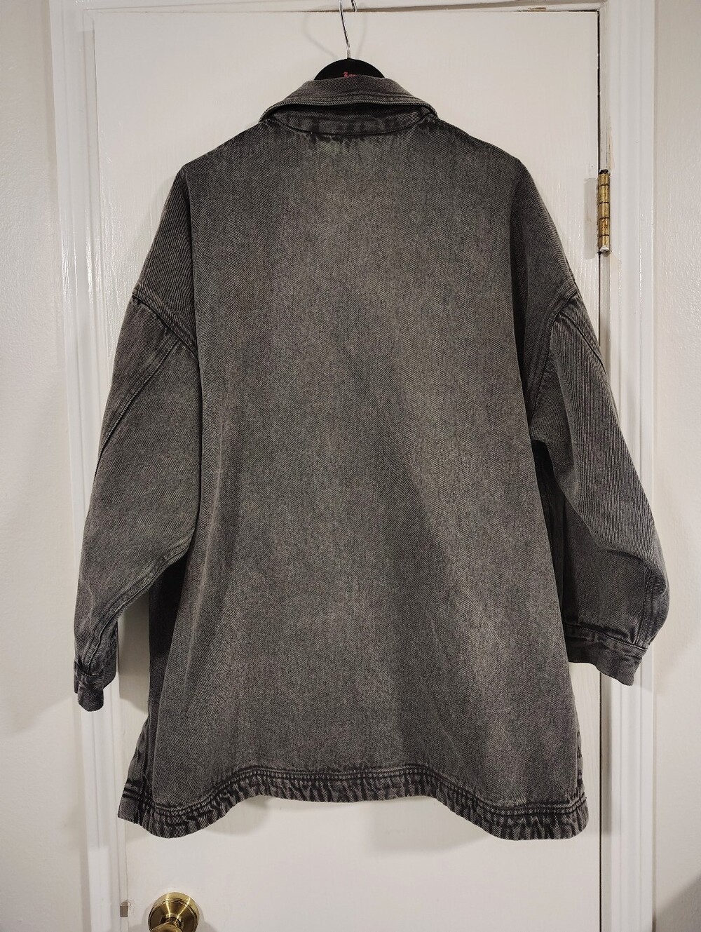 Free People We The Free Madison City Denim Jacket Women's Medium Washed Black - Picture 6 of 11